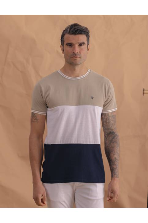 CAMISETA PANELADA RIBETE