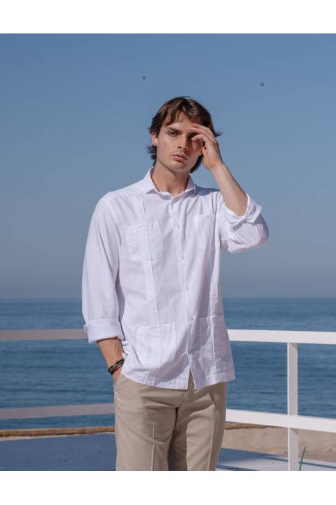 CAMISA CUBANA BLANCA