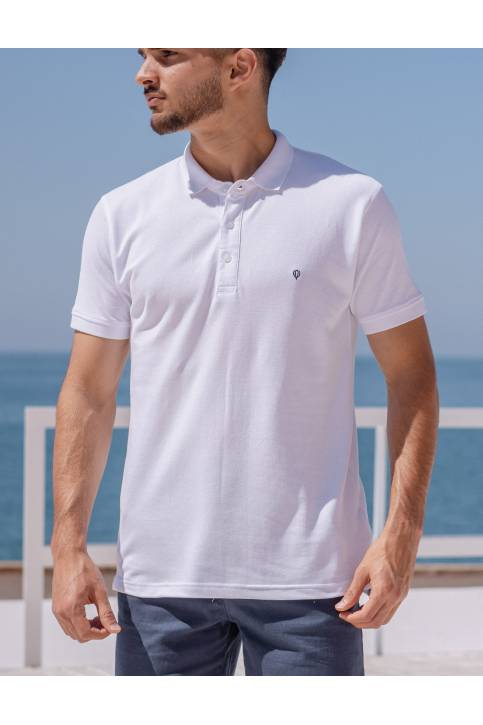 POLO BLANCO ESTAMPADO